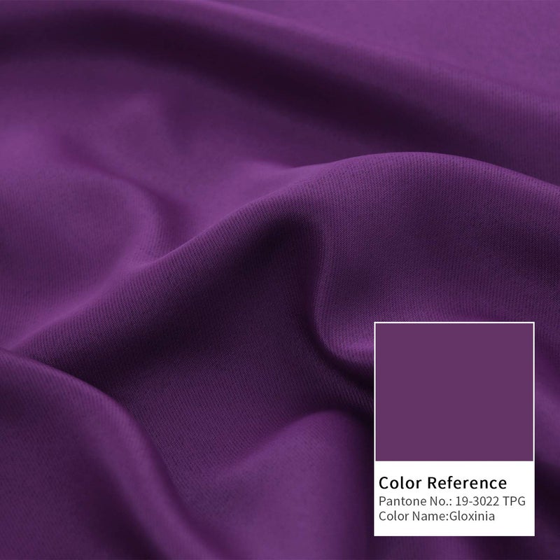 BGment Purple Curtains for Bedroom - 45 inch Rod Pocket and Back Tab Blackout Curtains Thermal Insulated Room Darkening Curtains for Living Room, 2 Window Panels, 38 x 45 Inch - Image 4